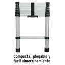 Escalera telescópica, 7 peldaños, tipo II, capacidad 102kg