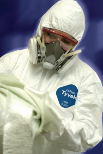 Overol, con Gorro y Elástico en Muñecas y Tobillos Tyvek Dupont, Blanco, TY127S, LG
